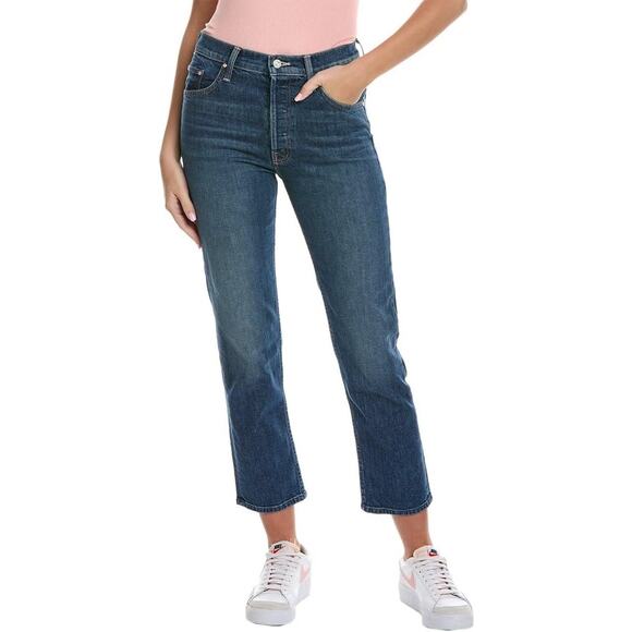 NWT! Mother The Tomcat Ankle Jeans Cannonball Wash Size-28